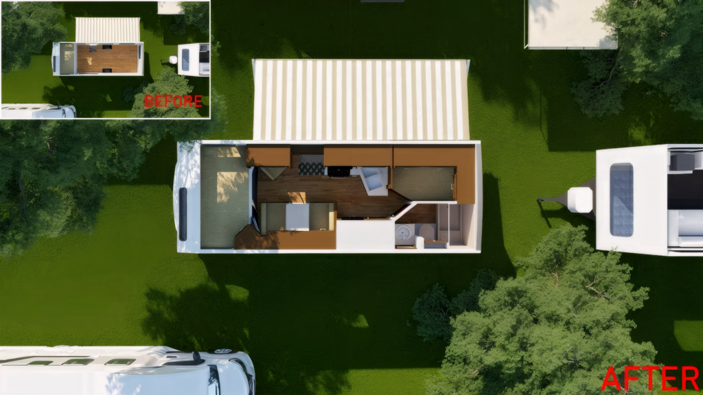 I will design interior van conversion, caravan, RV, camper and rendering - portfolio - 2