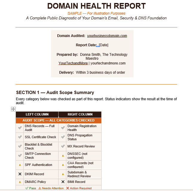 Domain Health Report - portfolio - 0