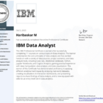 Certification professionnelle IBM Data Analytics
