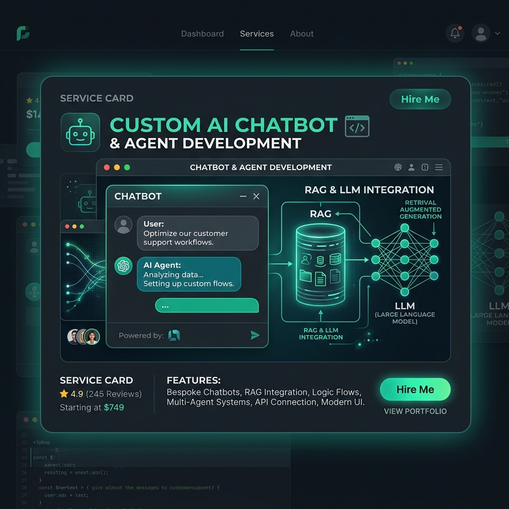 I will build a custom AI Chatbot or Agent using RAG (LangChain / LlamaIndex) - portfolio - 0