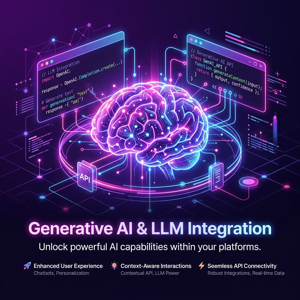 I will integrate Generative AI and Large Language Models (LLMs) into your app - portfolio - 0