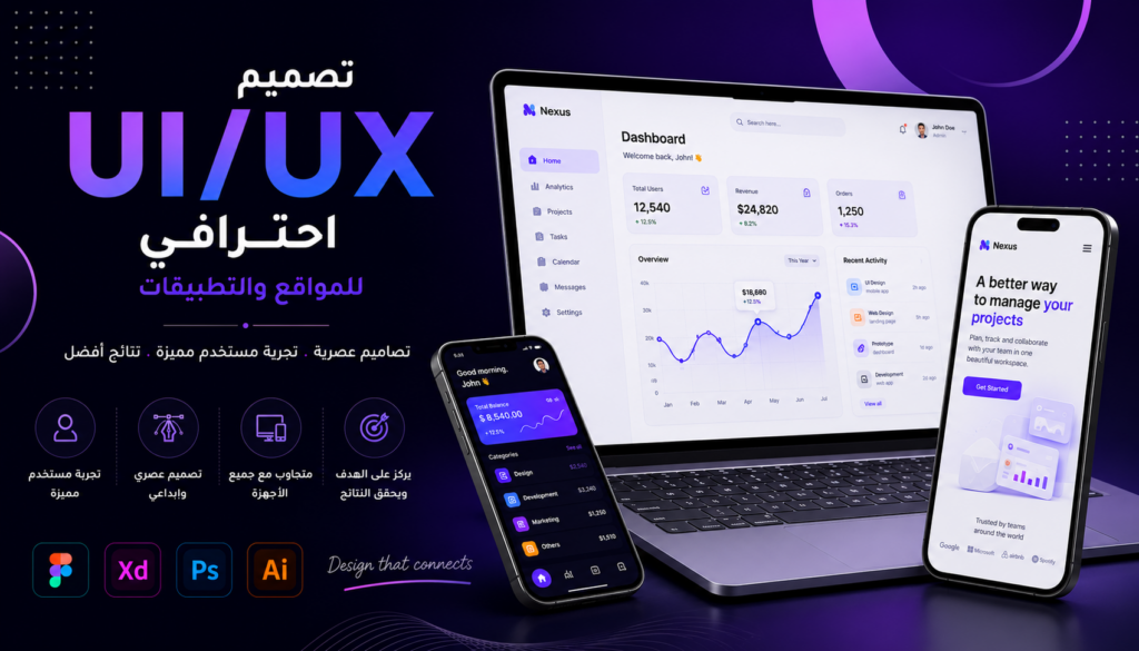 Je concevrai des interfaces UI/UX professionnelles pour des sites web et des applications - portfolio - 0