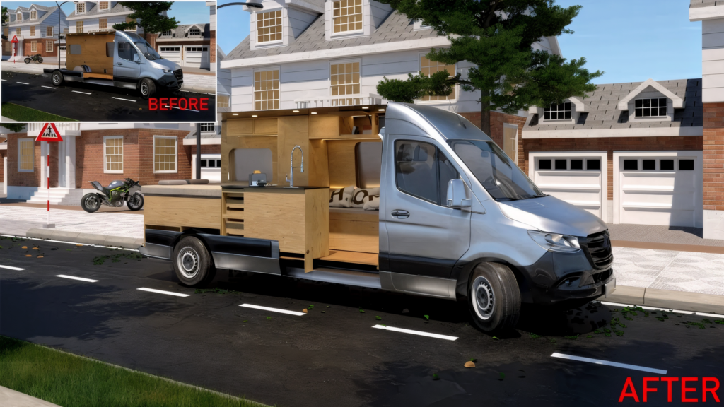 I will design interior van conversion, caravan, RV, camper and rendering - portfolio - 1