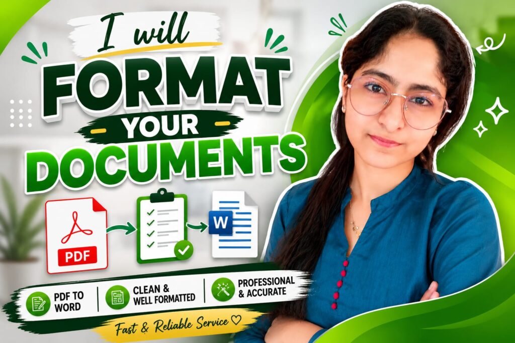 سأقوم بتنسيق مستند Word أو PDF الخاص بك بشكل احترافي خلال 24 ساعة - portfolio - 0