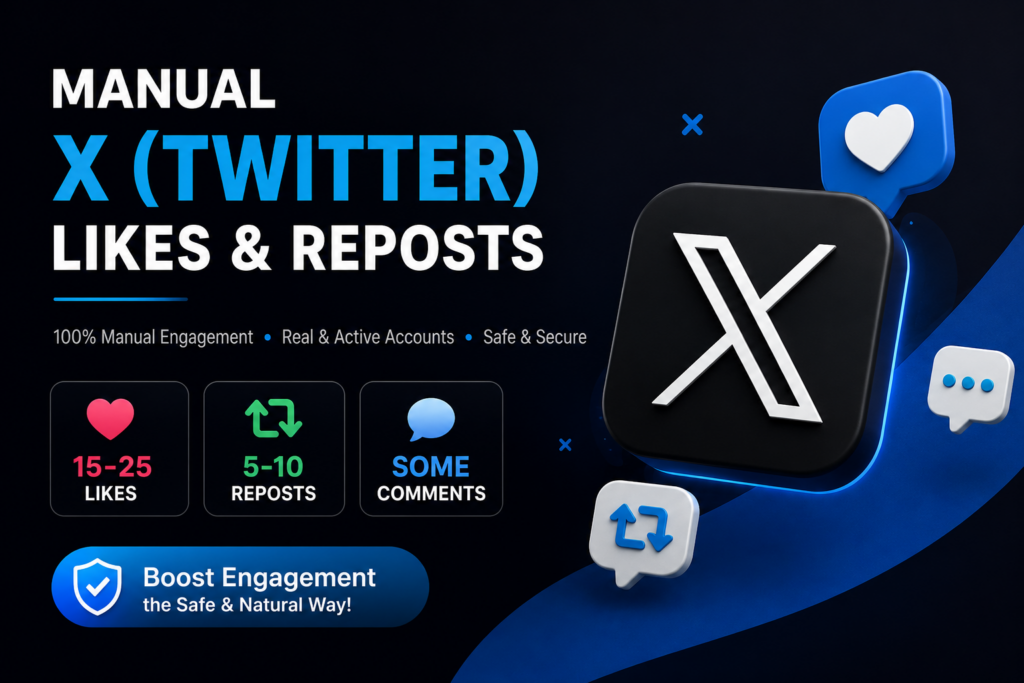 Je vais promouvoir vos posts Twitter X pour obtenir manuellement des likes organiques et des reposts - portfolio - 0