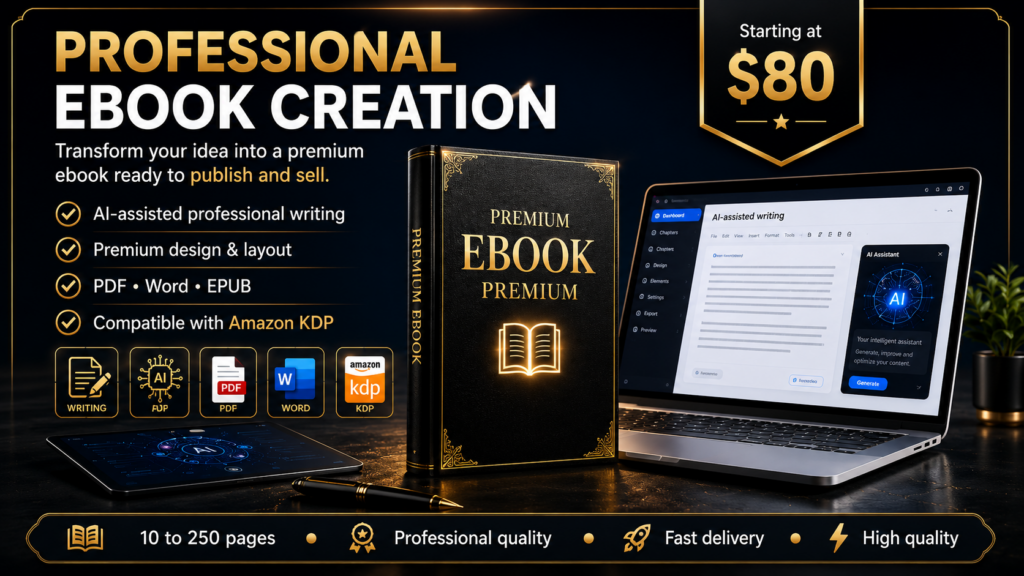 I'll turn your idea into a professional ebook that's ready to sell and publish - portfolio - 0