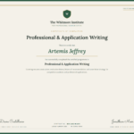 Professional application writing