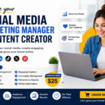 i will be your social media marketing manager and content creator