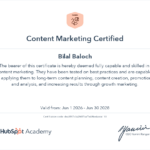 Marketing de contenu certifié – HubSpot Academy