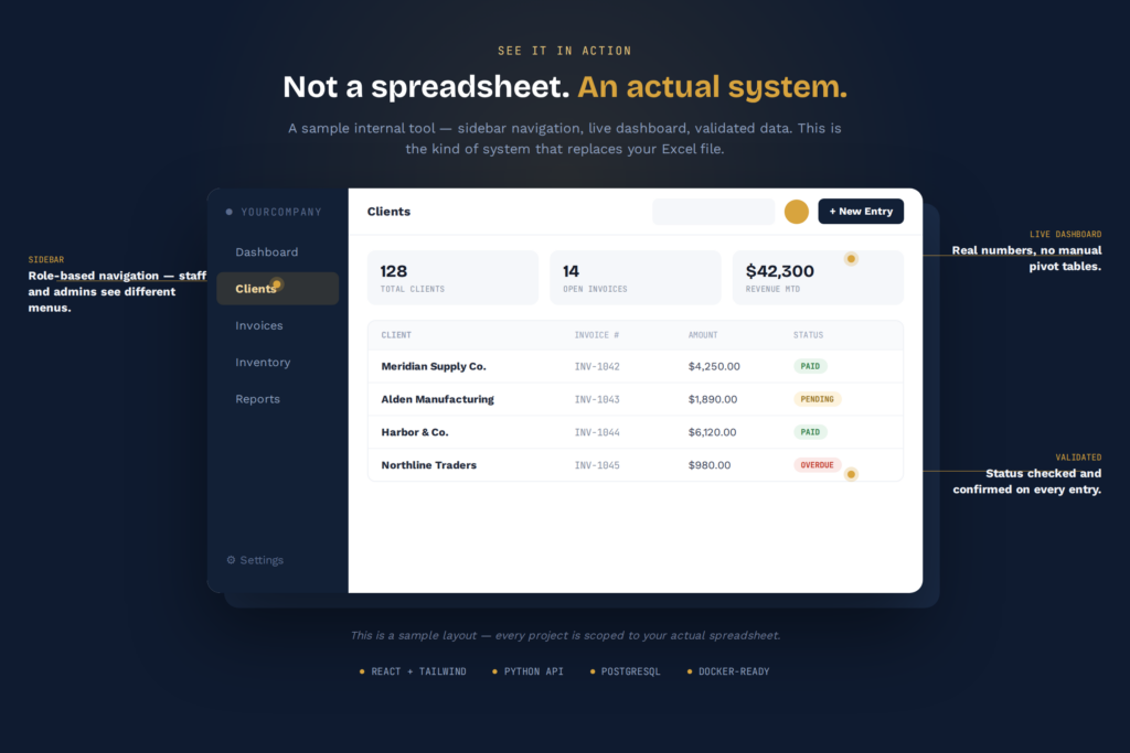 I will build a custom internal tool for your business workflow - portfolio - 1