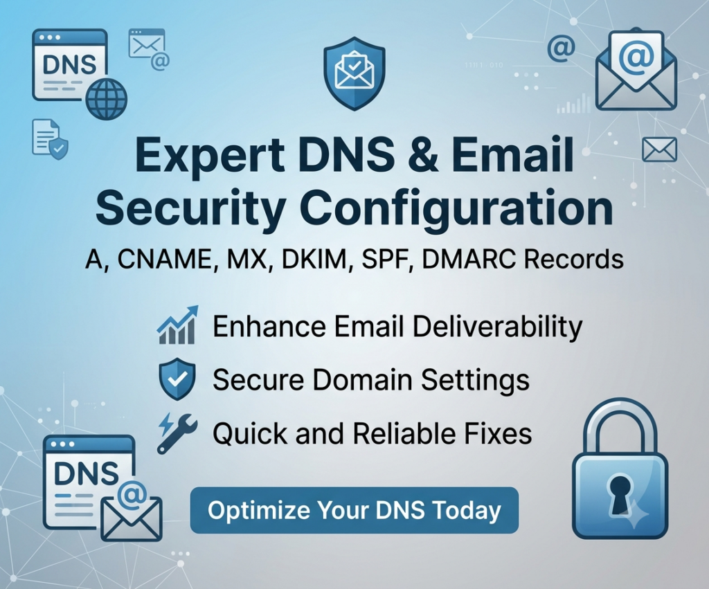 Je vais corriger les enregistrements DNS (A, CNAME, MX, DKIM, SPF, DMARC) - portfolio - 0