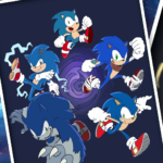 I will create a Sonic the Hedgehog character for you