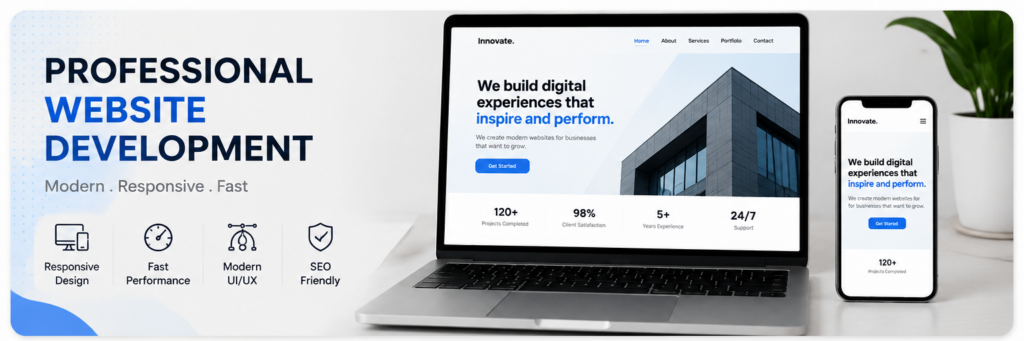 Je vais créer un site web professionnel et responsive - portfolio - 0