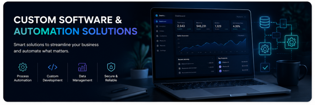 I will create custom software solutions and automation tools to help businesses save time and improve their workflow. My services include: - Custom s - portfolio - 0