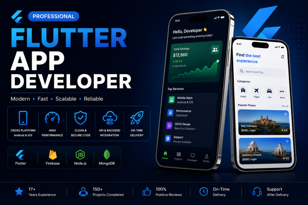I will develop professional Flutter, Android and iOS mobile applications - portfolio - 1