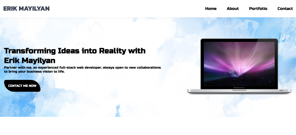 Développement d’applications Web full-stack (MERN/PHP) - portfolio - 2