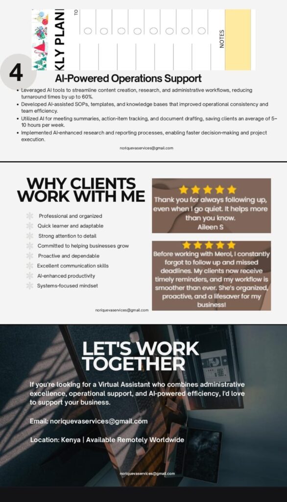 I transform scattered, time-consuming business operations into organized, AI-powered system that save time, reduce stress & support sustainable growth - portfolio - 0