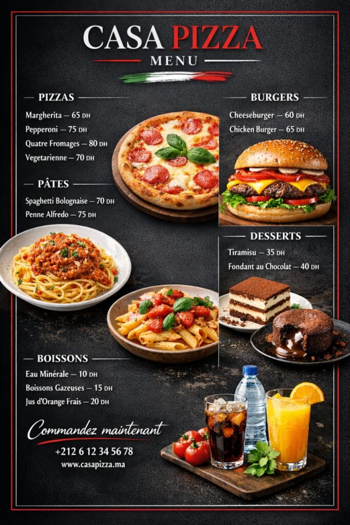 I will create a modern and professional Menu - portfolio - 0