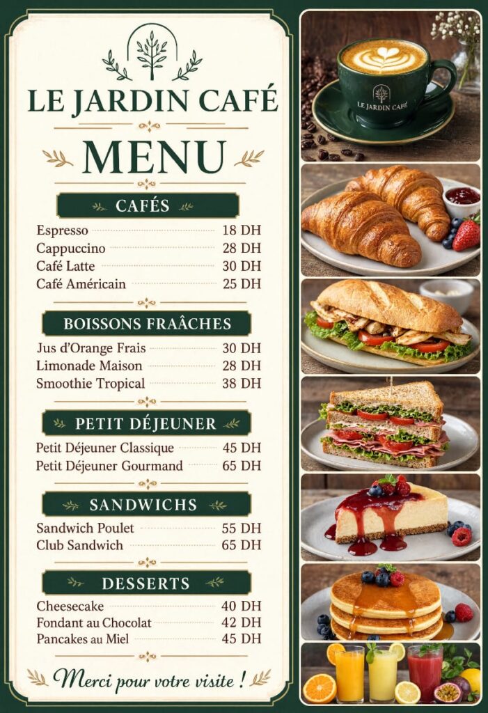 I will create a modern and professional Menu - portfolio - 1
