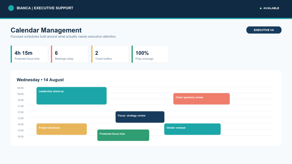 Assistant exécutif et gestion de la boîte de réception - portfolio - 2