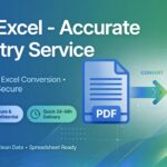 I will do accurate PDF to Excel data entry and typing - Remote
