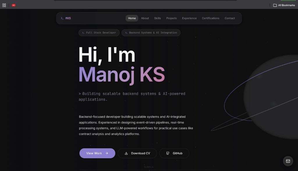 Manoj K S - portfolio - 1