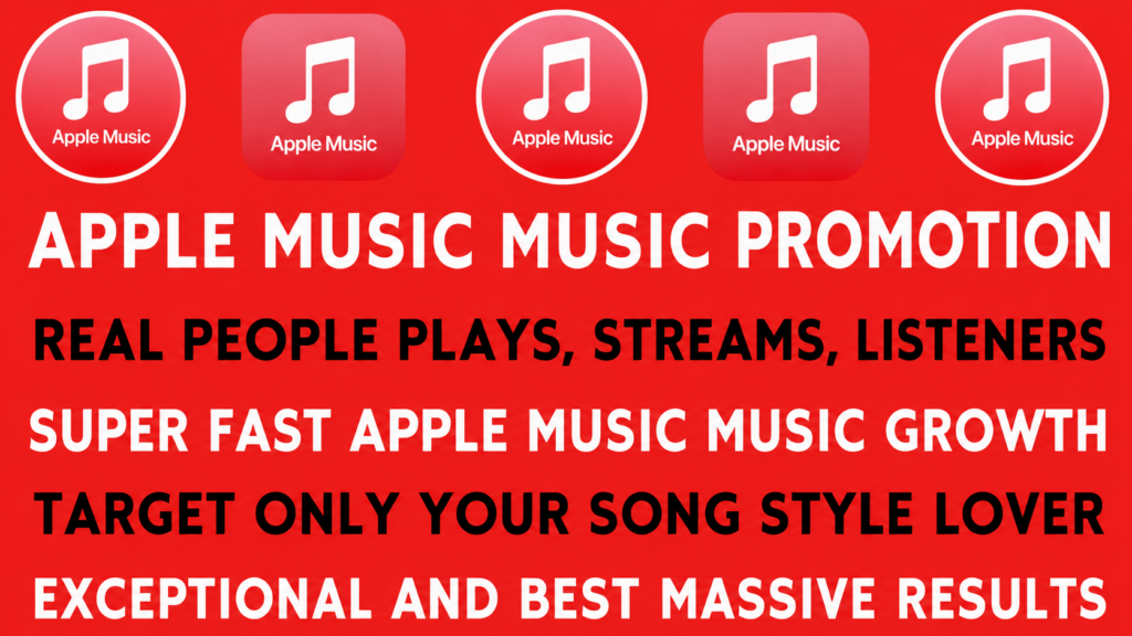 I will do legit apple music promotion and get massive real streams