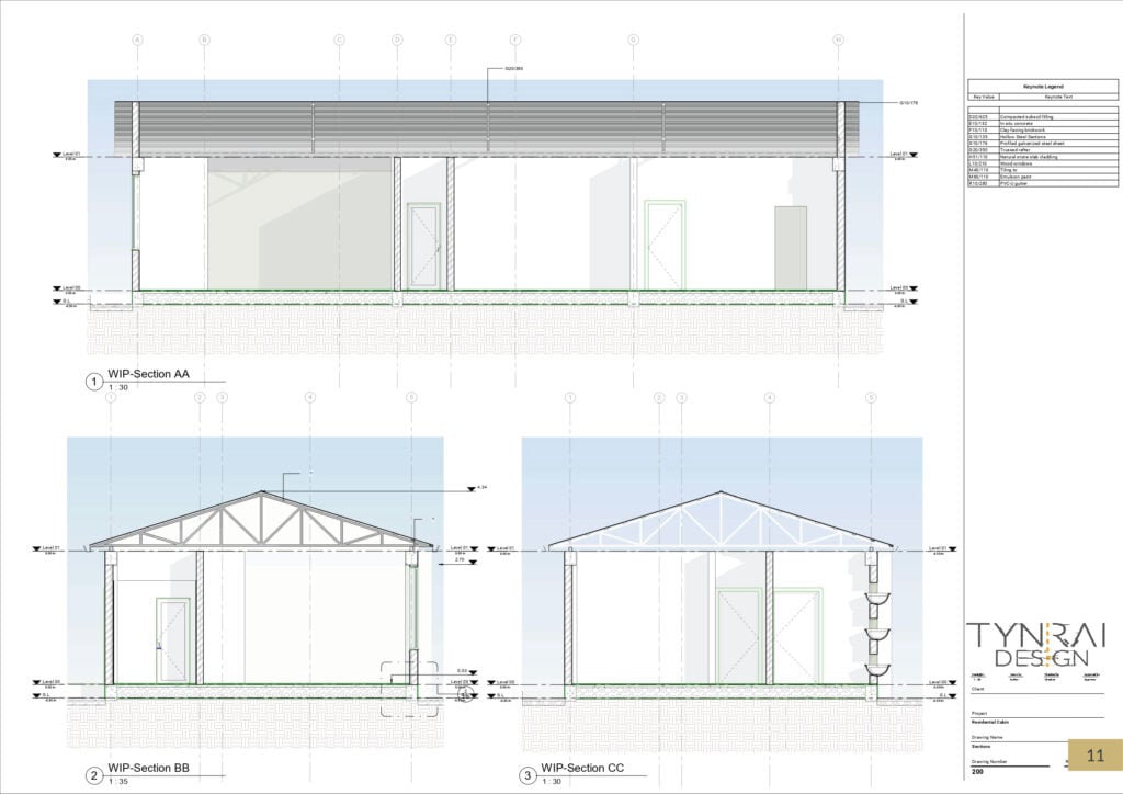 Je vais concevoir un plan d’étage, des sections et des élévations en AutoCAD - portfolio - 2
