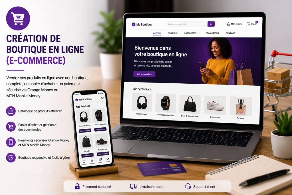 Création de boutique en ligne (e-commerce) - portfolio - 0