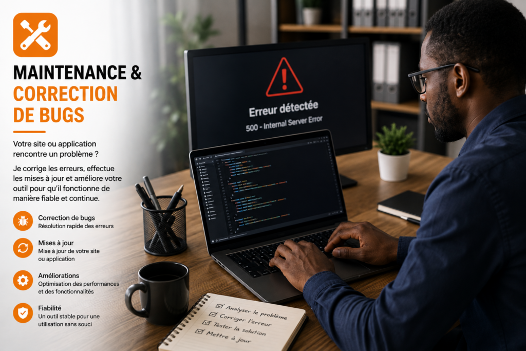Maintenance et correction de bugs - portfolio - 0