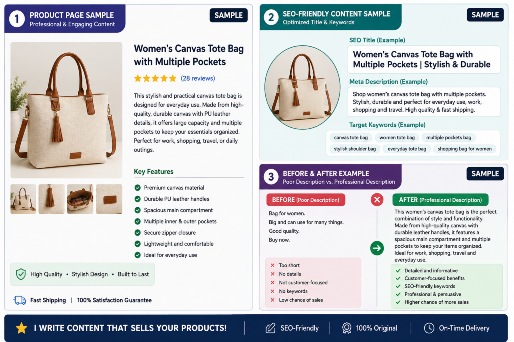 E-commerce Product Description Writing - portfolio - 0