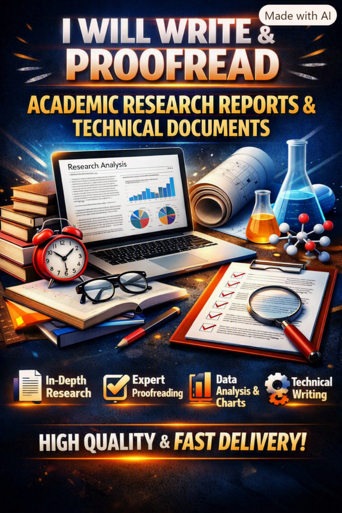 I will write and proofread academic research reports and technical documents - portfolio - 0