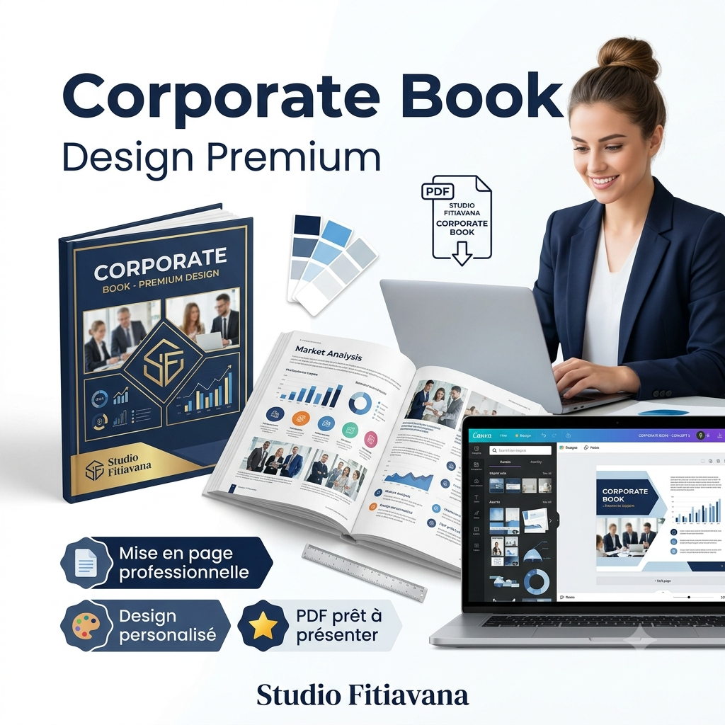 سأقوم بإنشاء كتابك المهني للشركة عن كانفا - portfolio - 0