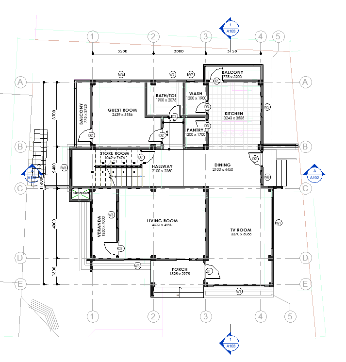Je vais concevoir un plan d’étage, des sections et des élévations en AutoCAD - portfolio - 0