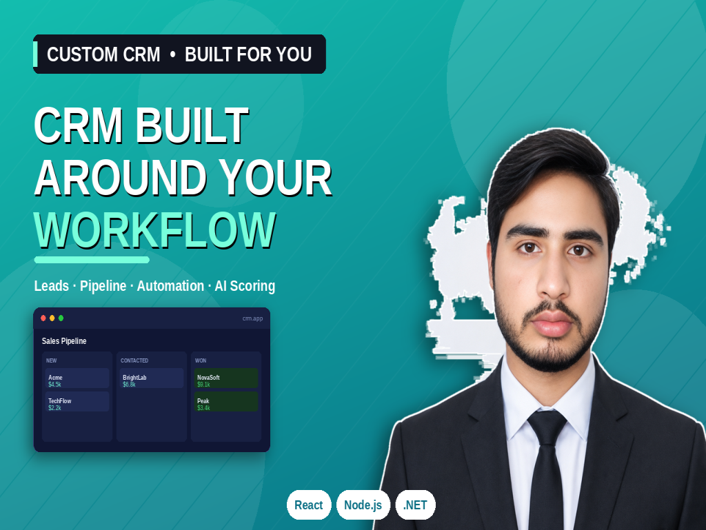 Vous bénéficierez de Développement CRM personnalisé | Logiciel CRM conçu autour de votre flux de travail - portfolio - 0
