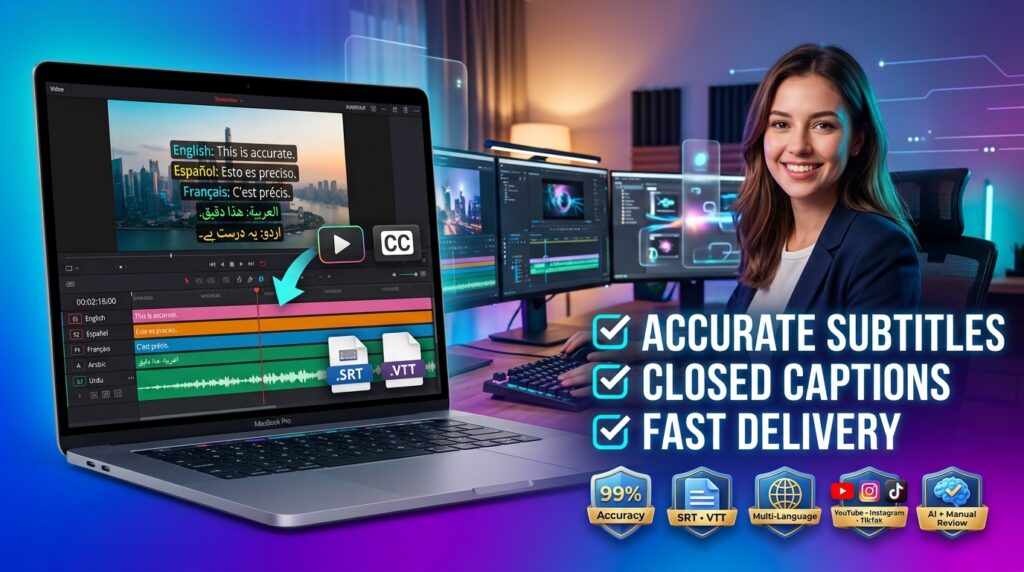 I will make accurate video subtitles or closed caption - portfolio - 1