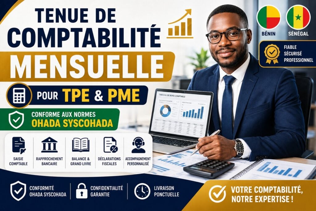 I will keep your monthly accounts for your VSEs or SMEs according to OHADA SYSCOHADA standards - portfolio - 0
