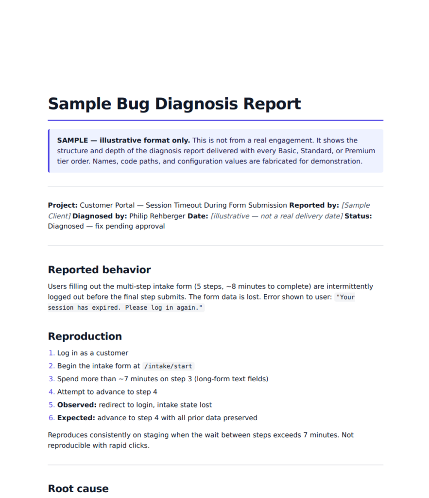 Je vais diagnostiquer et corriger un bug sur votre site PHP, Laravel, WordPress ou Next.js