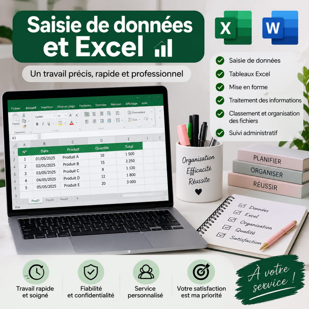 SAISIE DE DONNES ET EXCEL - portfolio - 0
