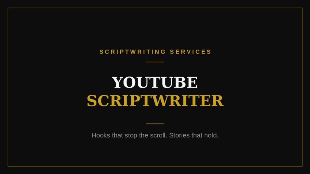 Je vais écrire un script YouTube à haute rétention pour ta vidéo - portfolio - 0