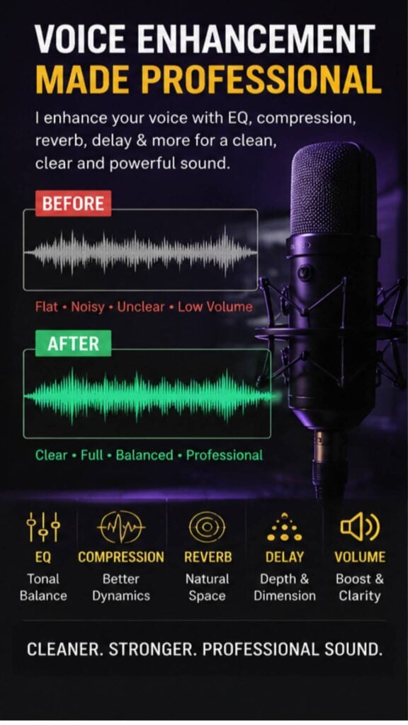 I Will improve and enhance existing voice and audio recordings - portfolio - 0