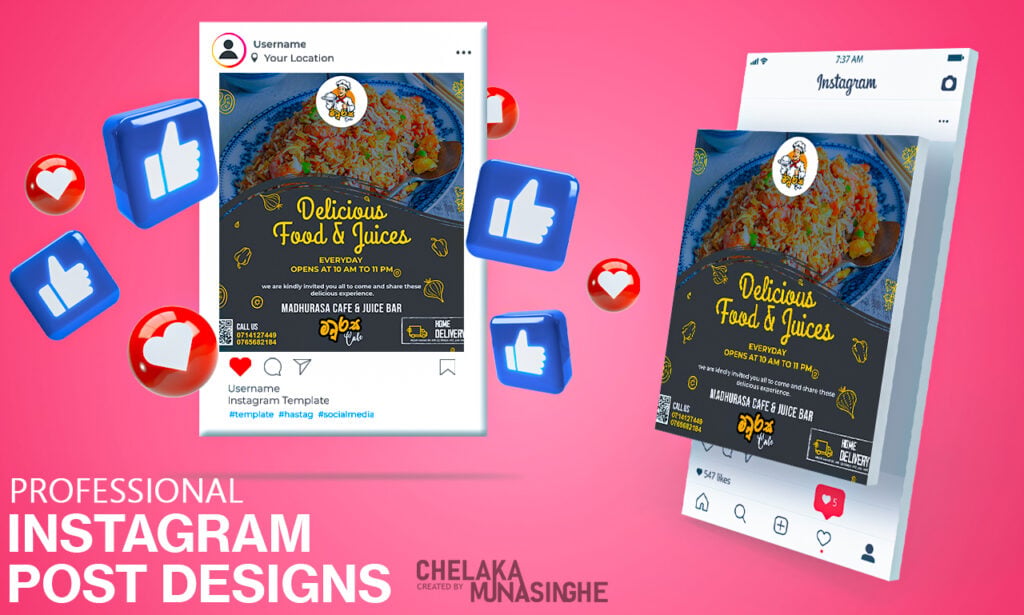 I will design creative instagram facebook post design - portfolio - 1