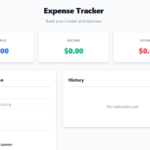 Je vais créer une application web responsive Expense Tracker