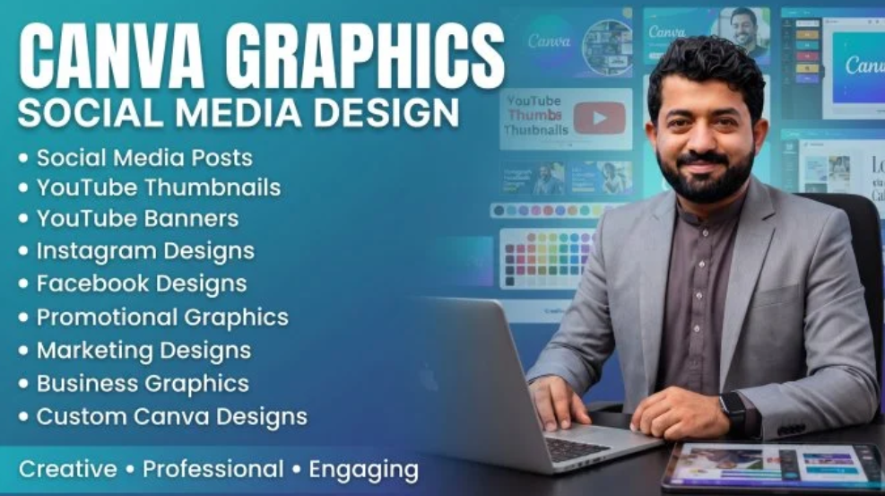 I Will Create Professional Canva Graphics, Social Media Posts & YouTube Thumbnails