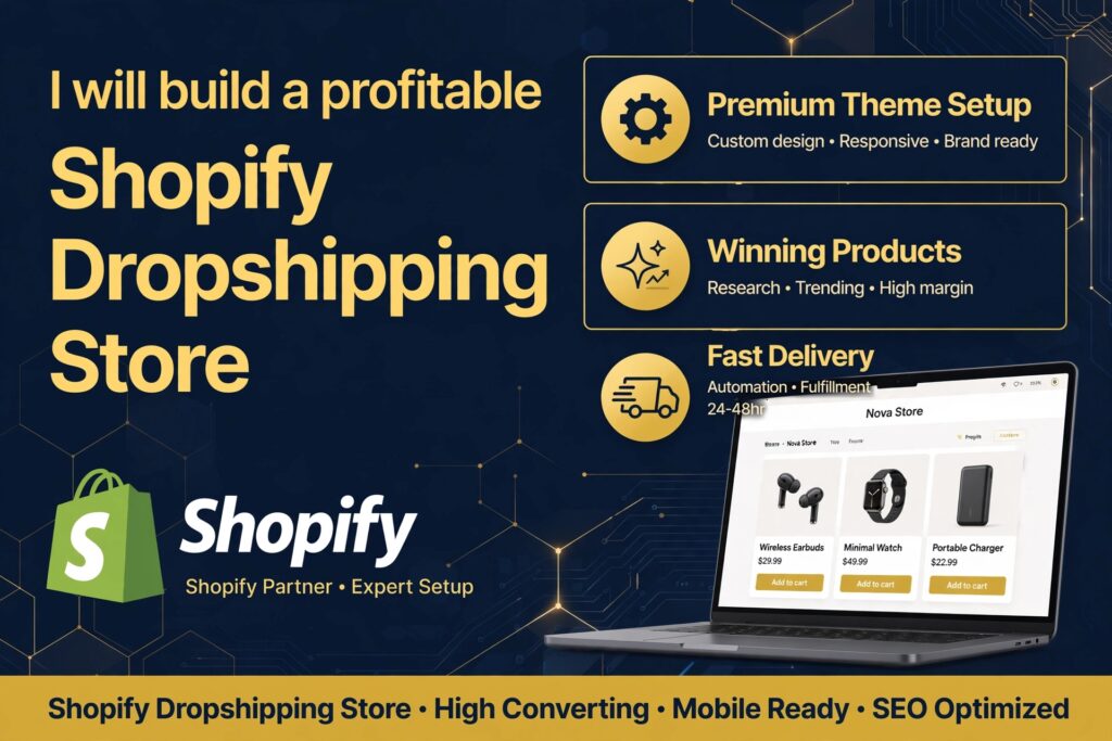 I will build a profitable Shopify Dropshipping Store - portfolio - 1