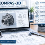 نمذجة COMPASS-3D CAD والرسومات الفنية
