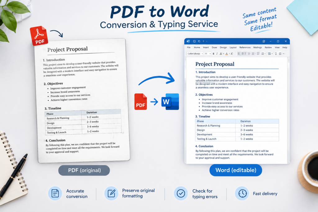PDF to Word Conversion and Typing - portfolio - 1