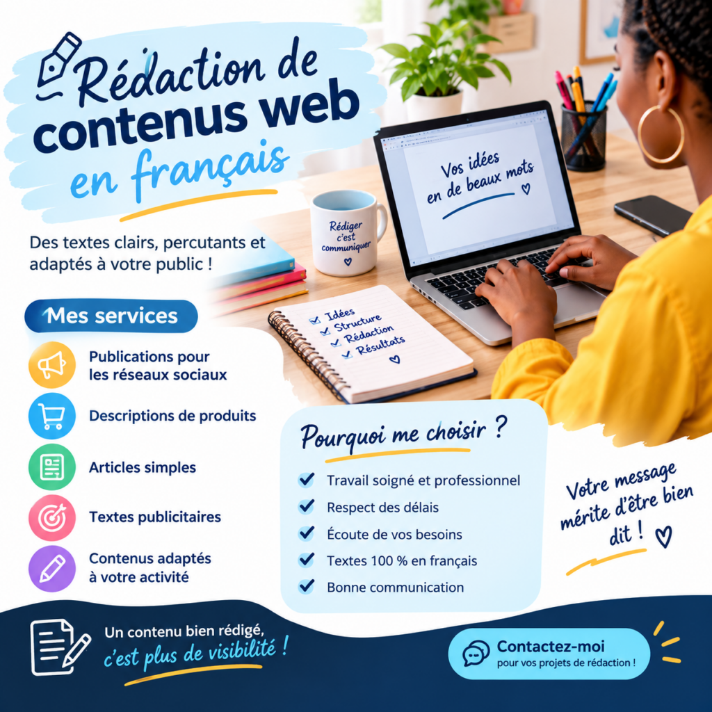 ✍🏽 Rédaction de contenus web en français