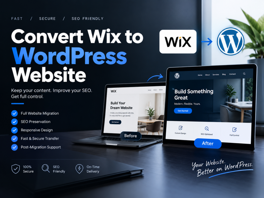 سأحوّل موقع Wix إلى WordPress دون فقدان تحسين محركات البحث