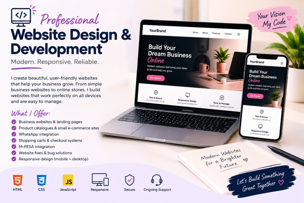 Conception et développement professionnels de sites web